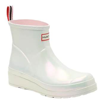 Hunter/Hunter boots women's rain boots rain boots short boots non-slip waterproof rainbow laser ຂອງແທ້ 888897