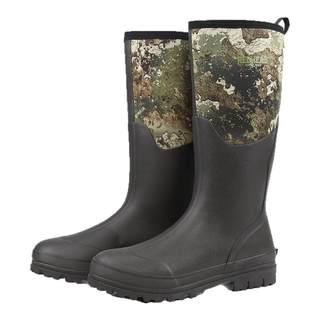 男士高筒苔藓印花雨鞋户外打猎靴防水防滑钓鱼鞋丛林伪装水鞋胶靴