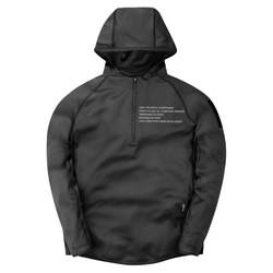 ASRV ດູໃບໄມ້ລົ່ນການອອກກໍາລັງກາຍຂອງຜູ້ຊາຍແລ່ນການຝຶກອົບຮົມ elastic breathable ໄວແຫ້ງໄວ hooded ເຄິ່ງ zip sweatshirt ບາງໆ