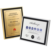 Medals custom-made 2024 new metal high-end atmosphere honor plaque brand agent dealer authorized plate