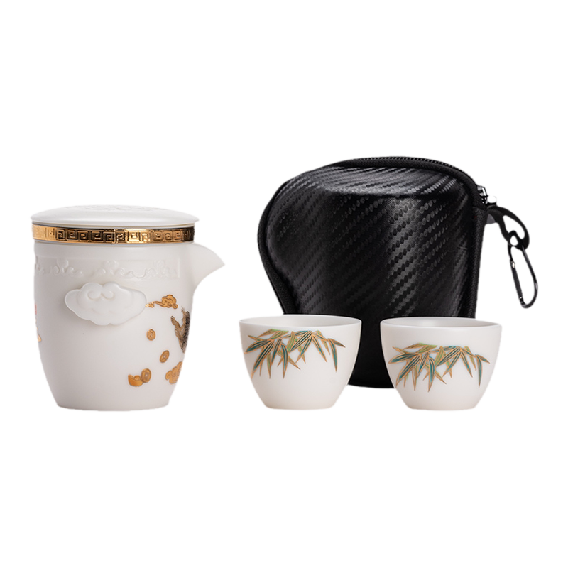 High-end fast-climbing tea set portable and easy to clean