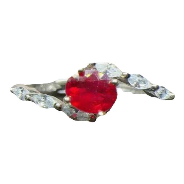 Natural pigeon blood red ruby ring 4×5 925 silver finely inlaid natural colored gemstone jewelry