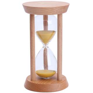 Wooden children's hourglass timer anti-fall small ornaments