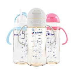 Richell Children's Straw Drink Cup ppsu baby learning cup baby bottle ຈອກດື່ມຕ້ານການ choking