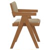 August solid wood dining chair in cream style