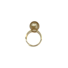 12-13mm 925 silver thick gold South Sea gold pearl seawater pearl open ring fashionable and diverse hair one