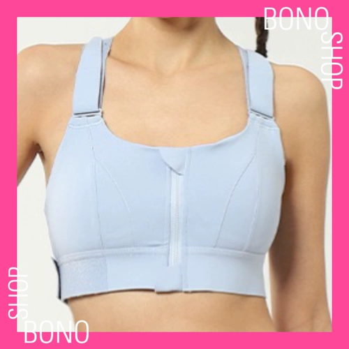 Спортивный бюстгальтер на липучке с молнией, высокопрочное нижнее белье, поддерживающий бюстгалтер для спортзала, большой размер, для бега