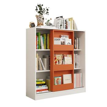 Children's bookshelf bookcase baby toys sliding door storage cabinet study home student picture book rack floor-standing storage rack