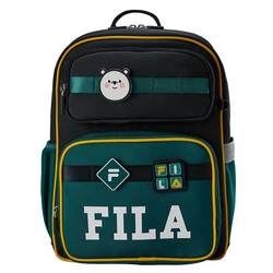 FILA KIDS FILA 어린이 백팩 2024 봄 새로운 스타일 소년 소녀 척추 보호 및 부담 감소 대학 학교 가방