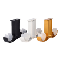 Curtain rod Roman rod bracket single rod thickened aluminum alloy bracket double rod hook base accessories wall hook top fixed
