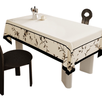 (Hibiscus) French retro 2024 new atmosphere waterproof tablecloth dining table coffee table washable high-end tablecloth