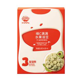 秋田满满水果溶豆3岁以上儿童零食无食盐添加 送宝宝零食辅食谱