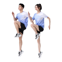 Track and field running clothing training clothing short-sleeved suits marathon outdoor long-distance running sportswear suits fitness clothing suits