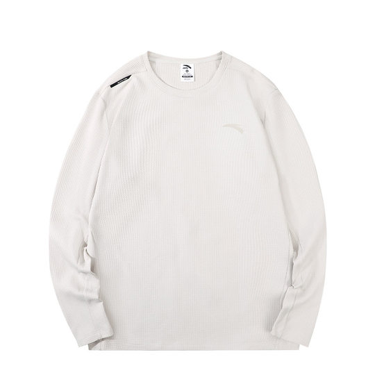 ANTA trendy waffle round neck sweatshirt with long sleeves