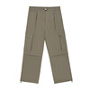 GWIT American retro droop mountaineering outdoor workwear large pocket paratrooper pants drawstring feet casual pants men
