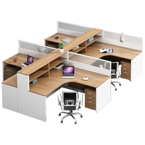 Staff desk and chair combination simple and modern 4 6 man-station booth screen partition financial staff desk