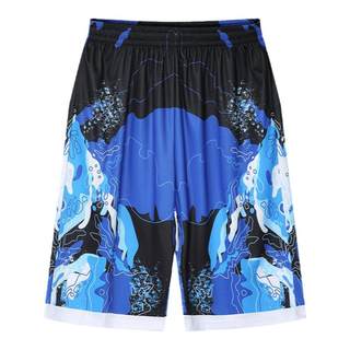 夏季薄款打篮球裤短裤 运动裤跑步锻炼七分裤潮胖加大加肥沙滩裤