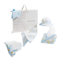 All-cotton era newborn baby gift box probiotic gauze six-piece gift box newborn baby full moon meeting gift