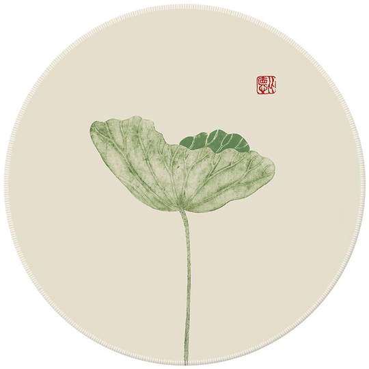 Rubber national trend lotus mouse pad with thickened edges
