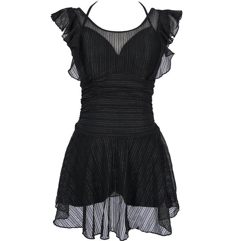 游泳衣女2025新款连体保守显瘦性感高级感大码游泳馆专用温泉泳装