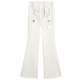 KEIKO bow white thin casual pants