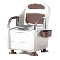 TIWARM luxury household toilet bedside toilet chair for elderly patients portable mobile toilet