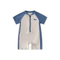 Childrens swimsuit summer 2024 new boys swimsuit boy baby one-piece swimsuit childrens cute swimming trunks clothes