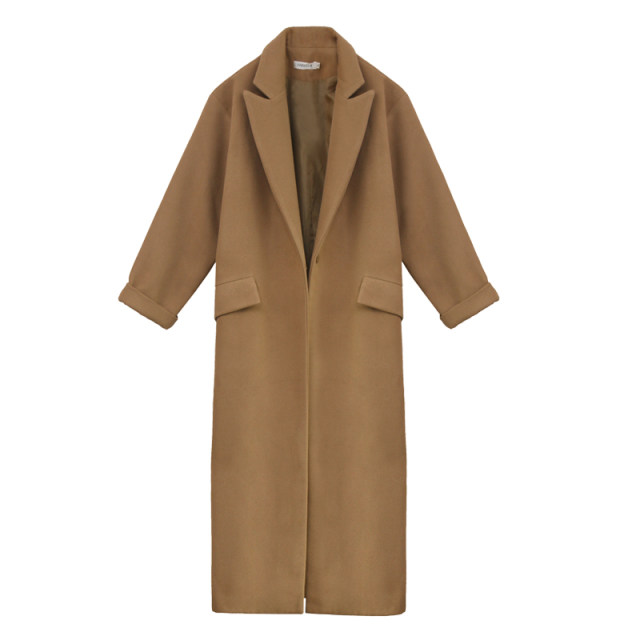 Extra-long ankle woolen coat Van Billen Hepburn style