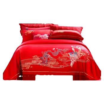 Fuanna dragon and phoenix embroidery six wedding kits