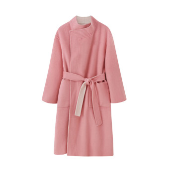 Yaqiao double-sided upstart autumn and winter heavyweight long-sleeved mid-length two-wear double-sided woolen coat for women