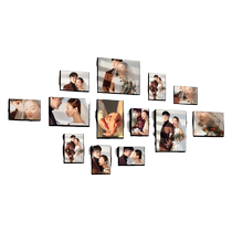 Photo wall combination photo frame hanging wall decoration creative display wall high-end living room background punch-free wall photo