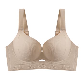 Big breasts round and slim underwear women's new soft support