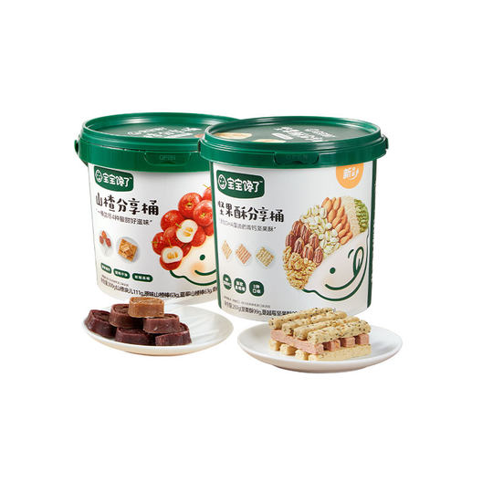 Das Baby hat Heißhunger auf Nusschips und Weißdorn. Durch das Teilen von Eimern mit Kindersnacks und Weißdornlutschern erhalten Babys ergänzende Rezepte.