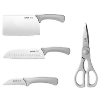 Supor knife kitchen set combination food kitchen knife chopping board knife holder full set of kitchen utensils household four-piece set 719