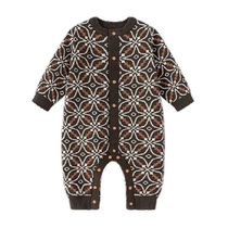 babylove baby jumpsuit autumn and winter pure cotton wool knitted romper baby knitted sweater autumn kaleidoscope