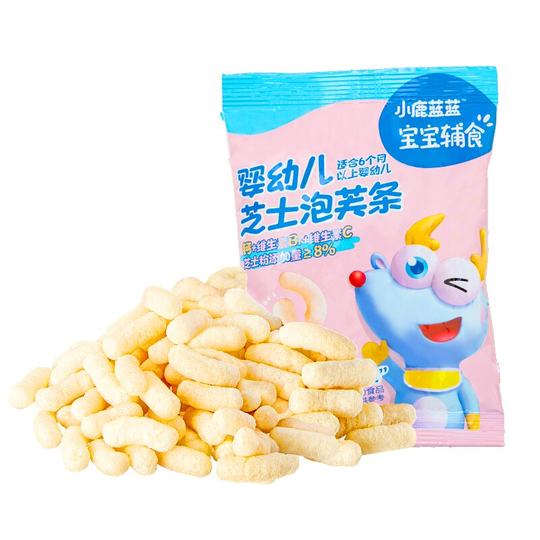 Fawn Blue Infant Puffs Teething Baby Label Snacks