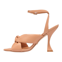 SW PLAYA ANKLE-STRAP 100 KNOT new summer square-toe bow-tie high-heeled sandals