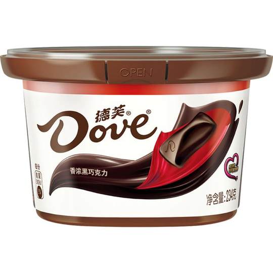 德芙香浓黑巧克力约39颗234g*1碗量大分享装休闲零食小吃喜糖糖果