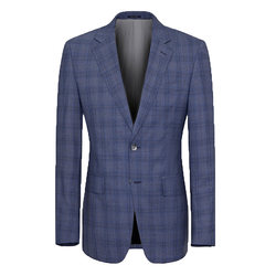 JODOLL Jordan plaid suit men's business casual single suit slim wool mulberry silk plaid small suit jacket