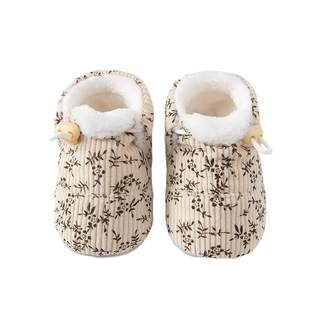 贝肽斯婴儿脚套2025秋冬新款加绒宝宝防摔保暖棉鞋新生儿步前鞋S