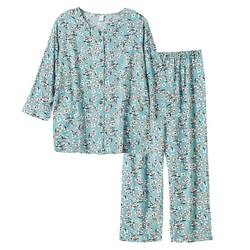 Mom cotton silk pajamas women's long-sleeved cotton silk home clothes for middle-aged and elder women rayon suit summer ຂະຫນາດຂະຫນາດໃຫຍ່ cardigan