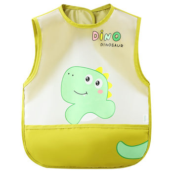 Children's sleeveless waterproof coverall eating bib