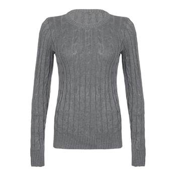 Gray miu college gray shoulder knit top