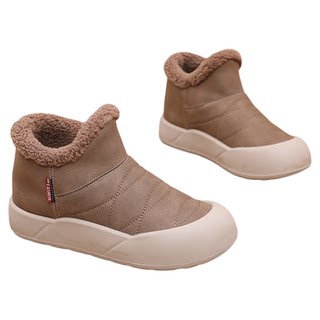 棉鞋女2024新款中老年棉靴冬季加绒加厚防滑保暖一脚蹬时尚雪地靴