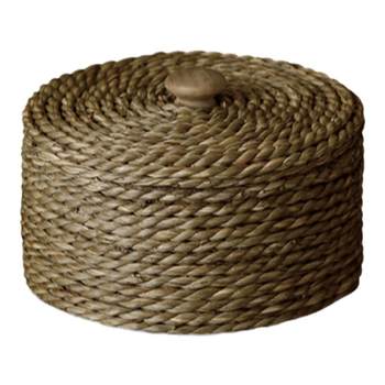 Chest stone sabi straw weaving storage box jewelry box ornaments