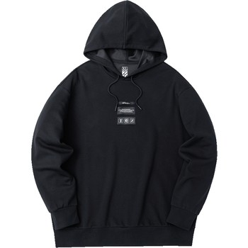 ANTA Drawstring Hooded Sweatshirt Men's 2024 Summer New Black Knitted Round Neck Pullover Top Outlet