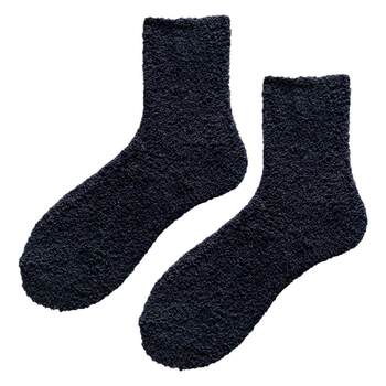 Coral velvet pure cotton socks mid-calf socks autumn and winter men and women home indoor warm socks couples thickened sleep socks