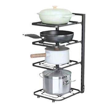Multi-layer pot rack sink household cabinets