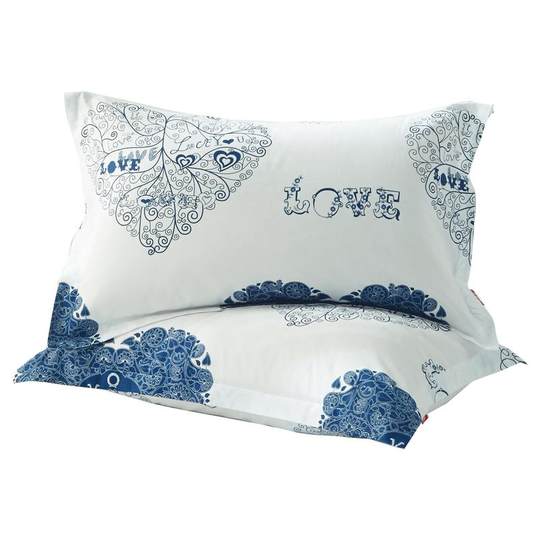 恒源祥夏季纯棉枕头套一对装枕套冬天成人48x74双人全棉枕芯套子