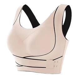 Beautiful Back Wireless Bra Women's Small Breast Gathering Seamless Side Breast Reduction Sexy Side Buttons Big Breast Revealing Small Sports Bra